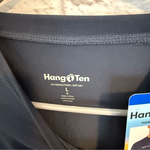 Hang Ten Men's Long Sleeve Sun/Swim Shirt UPF 50+ NWT! 1486990 large - Picture 4 of 6